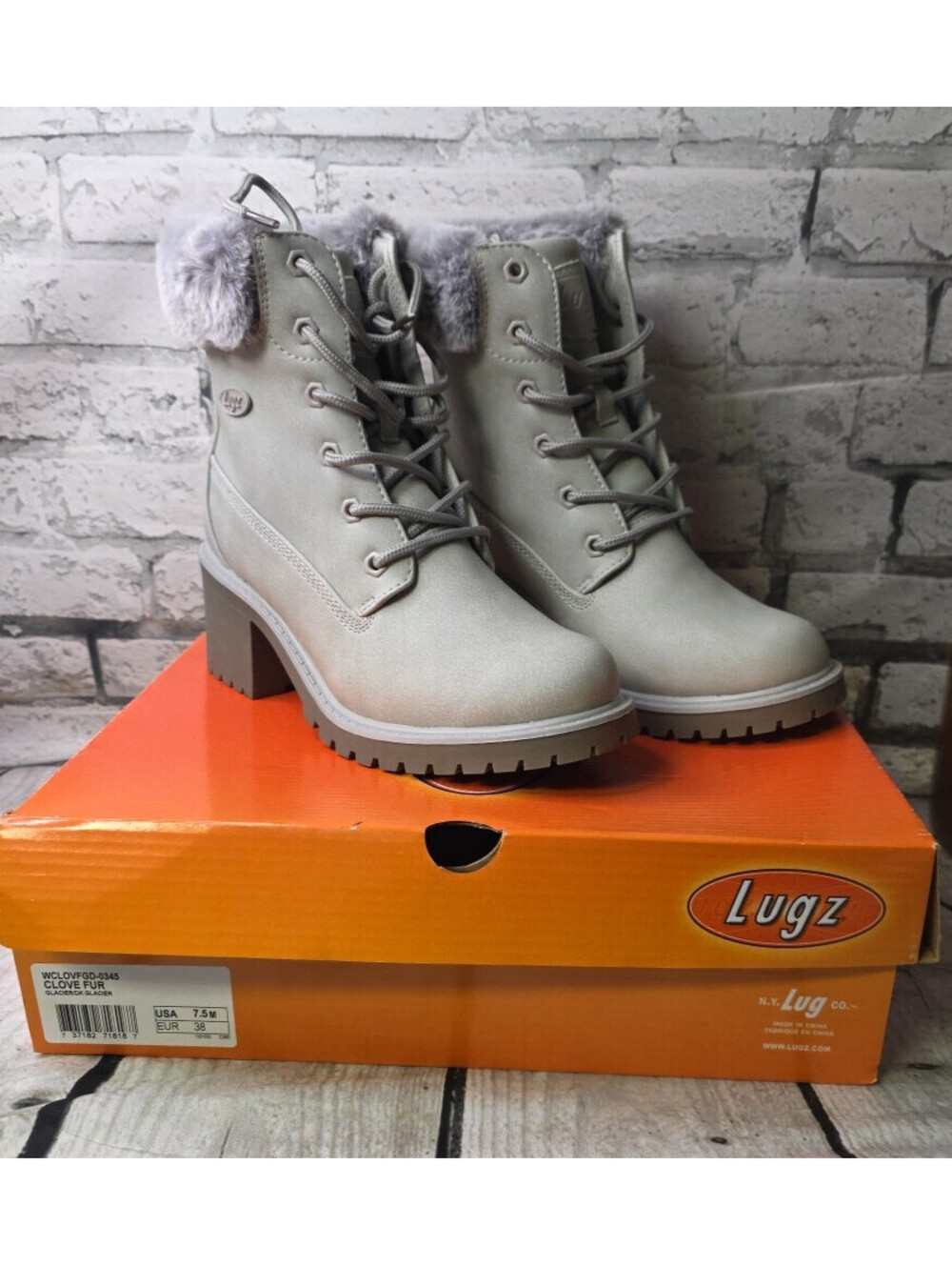 Lugz Clove Fur Glacier 7.5 Heeled Boot NIB